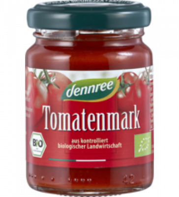 Tomatenmark, vegan, 100 gr Glas, dennree