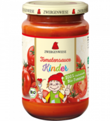Kinder Tomatensauce, vegan, 340 ml Glas, Zwergenwiese