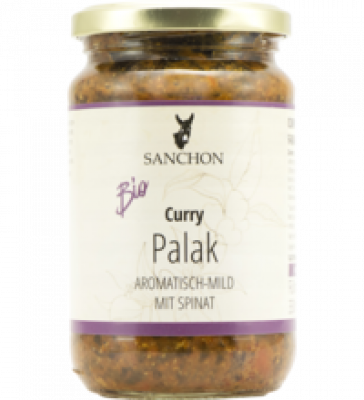 Curry Palak, vegan, 330 ml Glas, Sanchon