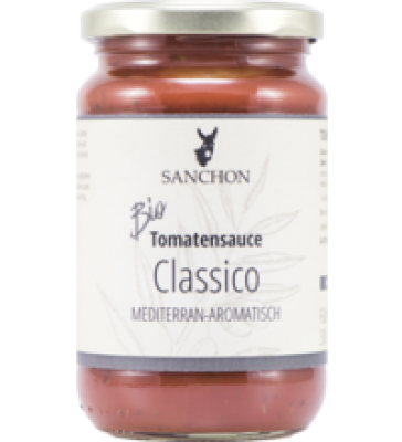 Tomatensauce Classico, vegan, 330 ml Glas, Sanchon