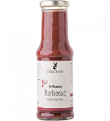 Grillsauce Barbecue, pikant-rauchig, vegan, 210 ml Flasche, Sanchon