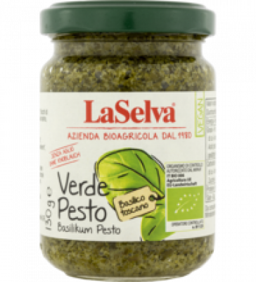 Pesto Verde, vegan, 130 gr Glas, La Selva