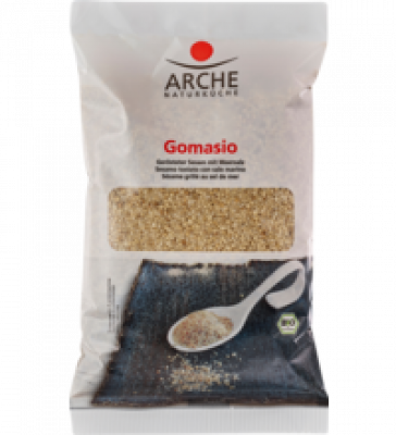 Gomasio (gerösteter Sesam mit Meersalz), vegan, 200 gr Packung, Arche Naturküche