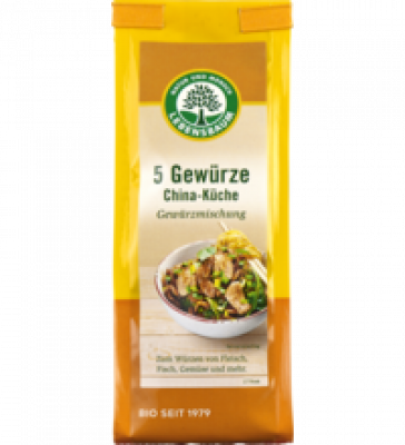 Gewürzmischung „5 Gewürze China-Küche”, vegan, 40 gr Packung, Lebensbaum