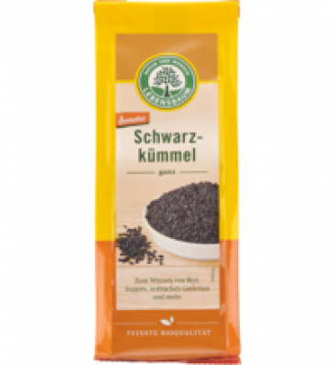 Schwarzkümmel, ganz, vegan, 50 gr Packung, Lebensbaum