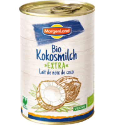 Kokosmilch extra, vegan, 400 ml Dose, Morgenland