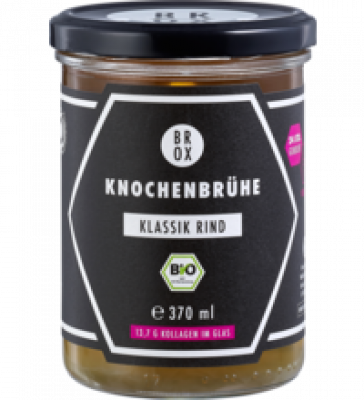 Knochenbrühe Rind, 370 ml Glas, BROX