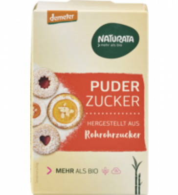 Puderzucker, vegan, 125 gr Packung, Naturata