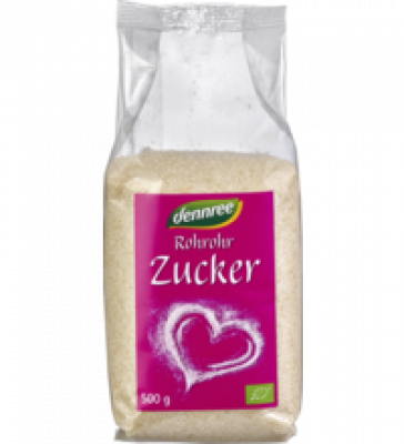 Rohrohrzucker, vegan, 500 gr Packung, dennree