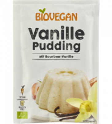 Vanille Pudding, mit Bourbon-Vanille, glutenfrei, vegan, 33 gr Packung, Biovegan