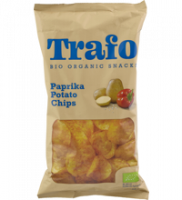 Chips mit Paprika, vegan, 125 gr Packung, Trafo