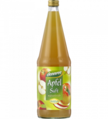 Apfelsaft naturtrüb, 1 ltr Flasche, dennree