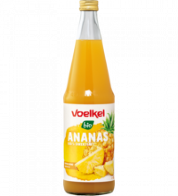 Ananassaft, vegan, 0,7 ltr Flasche, Voelkel