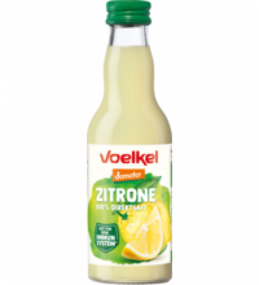 Zitronensaft, vegan, 200 ml Flasche, Voelkel