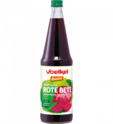 Feldfrischer Rote Bete Saft, vegan, 0,7 ltr Flasche, Voelkel