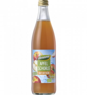 Apfelschorle naturtrüb, 0,5 L Flasche, dennree