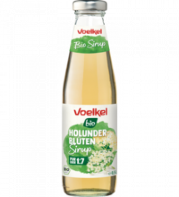 Holunderblüten Sirup, vegan, 0,5 ltr Flasche, Voelkel