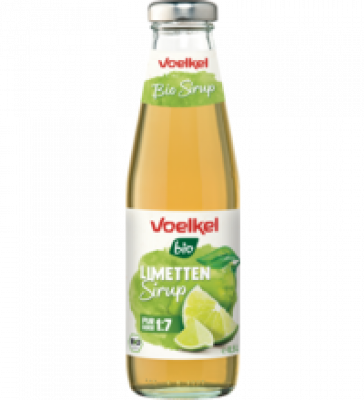 Limetten Sirup, vegan, 0,5 ltr Flasche, Voelkel