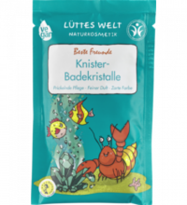 Knister-Badekristalle „Beste Freunde”, vegan, 80 gr Packung, Lüttes Welt