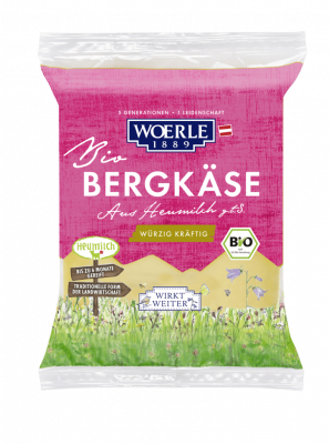 Bergkäse, mind. 45% Fett i. Tr., 250 gr Packung, Woerle